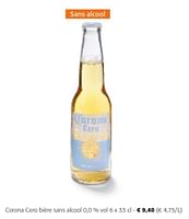 Promotions Corona cero bière sans alcool - Corona - Valide de 24/04/2024 à 07/05/2024 chez Colruyt