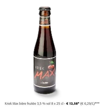 Promoties Kriek max bière fruitée - Kriek Max - Geldig van 24/04/2024 tot 07/05/2024 bij Colruyt