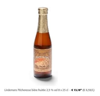 Promoties Lindemans pêcheresse bière fruitée - Lindemans - Geldig van 24/04/2024 tot 07/05/2024 bij Colruyt