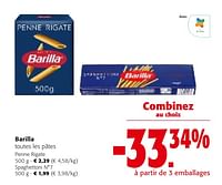 Promotions Barilla toutes les pâtes - Barilla - Valide de 24/04/2024 à 07/05/2024 chez Colruyt