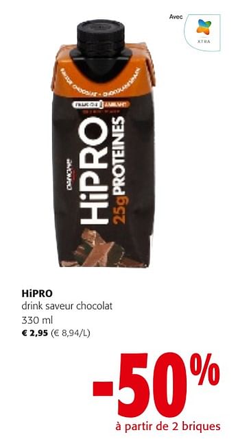 Promoties Hipro drink saveur chocolat - Hipro - Geldig van 24/04/2024 tot 07/05/2024 bij Colruyt
