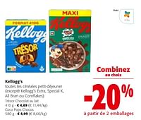 Promotions Kellogg`s toutes les céréales petit-déjeuner - Kellogg's - Valide de 24/04/2024 à 07/05/2024 chez Colruyt