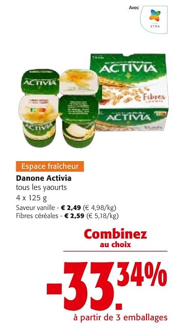 Promoties Danone activia tous les yaourts - Danone - Geldig van 24/04/2024 tot 07/05/2024 bij Colruyt