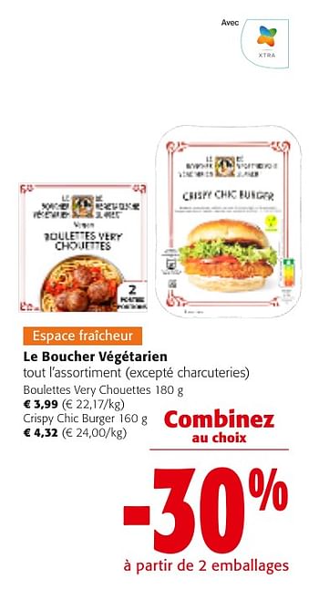 Promoties Le boucher végétarien tout l`assortiment - De Vegetarische Slager - Geldig van 24/04/2024 tot 07/05/2024 bij Colruyt