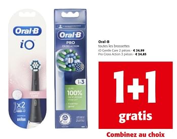 Promotions Oral-b toutes les brossettes - Oral-B - Valide de 24/04/2024 à 07/05/2024 chez Colruyt
