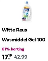 Promoties Witte reus wasmiddel gel - Witte reus - Geldig van 28/04/2024 tot 05/05/2024 bij Plein