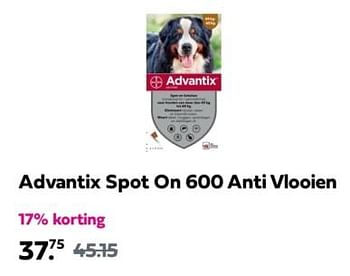 Promoties Advantix spot on 600 anti viooien - Advantix - Geldig van 28/04/2024 tot 05/05/2024 bij Plein