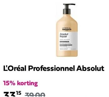Promoties L`oréal professionnel absolut - L'Oreal Paris - Geldig van 28/04/2024 tot 05/05/2024 bij Plein
