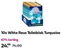 Witte reus toiletblok turquoise-Witte reus