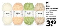 Promotions Indy fils à tricoter - Produit maison - Wibra - Valide de 25/04/2024 à 09/05/2024 chez Wibra