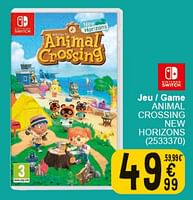 Promotions Jeu-game animal crossing new horizons - Nintendo - Valide de 30/04/2024 à 13/05/2024 chez Cora
