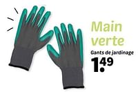 Promotions Main verte gants de jardinage - Produit maison - Wibra - Valide de 25/04/2024 à 09/05/2024 chez Wibra