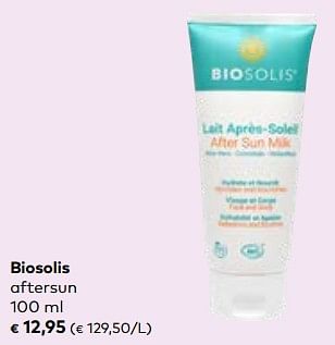 Promotions Biosolis aftersun - Biosolis - Valide de 24/04/2024 à 21/05/2024 chez Bioplanet