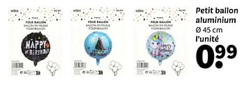 Promoties Petit ballon aluminium - Huismerk - Wibra - Geldig van 25/04/2024 tot 09/05/2024 bij Wibra