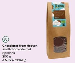 Chocolates from heaven smeltchocolade met rijstdrink