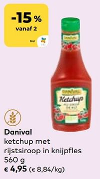 Danival ketchup met rijstsiroop in knijpfles-Danival