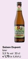 Promoties Saison dupont bier - Saison Dupont - Geldig van 24/04/2024 tot 21/05/2024 bij Bioplanet