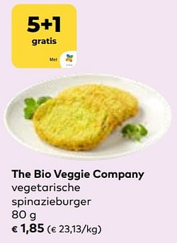 The bio veggie company vegetarische spinazieburger