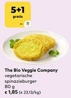 Promoties The bio veggie company vegetarische spinazieburger - The Bio Veggie Company - Geldig van 24/04/2024 tot 21/05/2024 bij Bioplanet