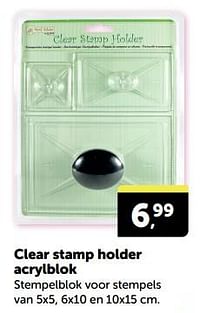 Clear stamp holder acrylblok-Huismerk - Boekenvoordeel