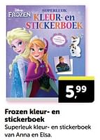 Promoties Frozen kleur en stickerboek - Huismerk - Boekenvoordeel - Geldig van 27/04/2024 tot 05/05/2024 bij BoekenVoordeel