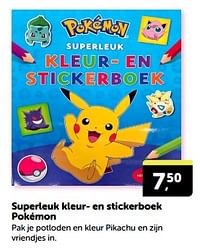Superleuk kleur en stickerboek pokémon-Huismerk - Boekenvoordeel