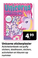 Promoties Unicorns stickerplezier - Huismerk - Boekenvoordeel - Geldig van 27/04/2024 tot 05/05/2024 bij BoekenVoordeel