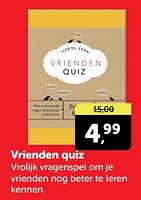 Promoties Vrienden quiz - Huismerk - Boekenvoordeel - Geldig van 27/04/2024 tot 05/05/2024 bij BoekenVoordeel