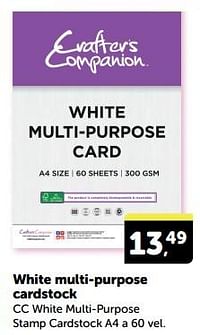 White multi purpose cardstock-Huismerk - Boekenvoordeel