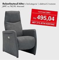 Relaxfauteuil alta-Huismerk - Woonsquare