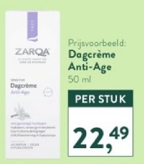 Promotions Dagcreme anti age - Zarqa - Valide de 28/04/2024 à 05/05/2024 chez Holland & Barret