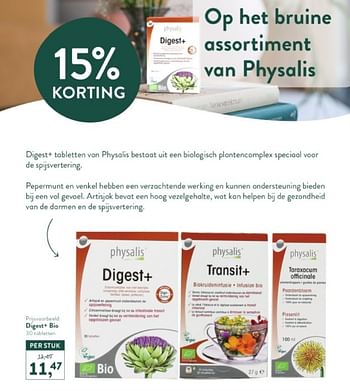Promoties Digest+ bio - Physalis - Geldig van 28/04/2024 tot 05/05/2024 bij Holland & Barret