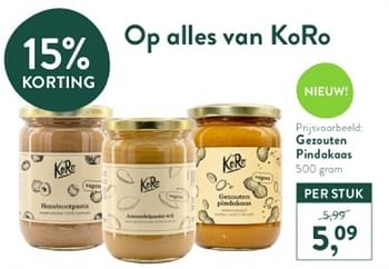 Promoties Gezouten pindakaas - KoRo - Geldig van 28/04/2024 tot 05/05/2024 bij Holland & Barret