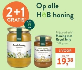 Promotions Honing met royal jelly - Produit maison - Holland & Barrett - Valide de 28/04/2024 à 05/05/2024 chez Holland & Barret