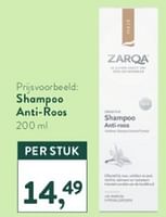 Promoties Shampoo anti roos - Zarqa - Geldig van 28/04/2024 tot 05/05/2024 bij Holland & Barret