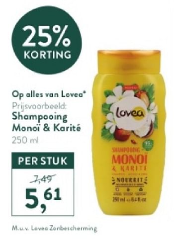 Promotions Shampooing mono + karité - Lovea - Valide de 28/04/2024 à 05/05/2024 chez Holland & Barret