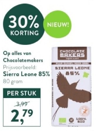 Promoties Sierra leone - Chocolatemakers - Geldig van 28/04/2024 tot 05/05/2024 bij Holland & Barret
