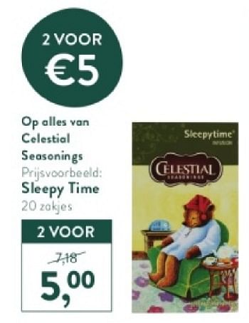 Promoties Sleepy time - Selestial Seasonings - Geldig van 28/04/2024 tot 05/05/2024 bij Holland & Barret