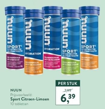 Promoties Sport citroen limoen - Nuun - Geldig van 28/04/2024 tot 05/05/2024 bij Holland & Barret