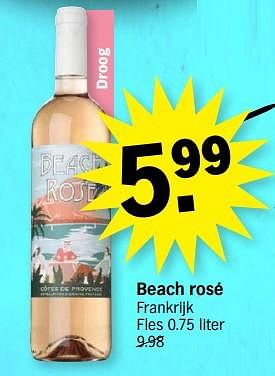 Promotions Beach rosé - Vins rosé - Valide de 29/04/2024 à 05/05/2024 chez Albert Heijn