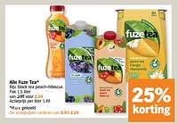 Promoties Black tea peach-hibiscus - FuzeTea - Geldig van 29/04/2024 tot 05/05/2024 bij Albert Heijn