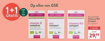Promotions Vitamine b12 compact - GSE - Valide de 28/04/2024 à 05/05/2024 chez Holland & Barret