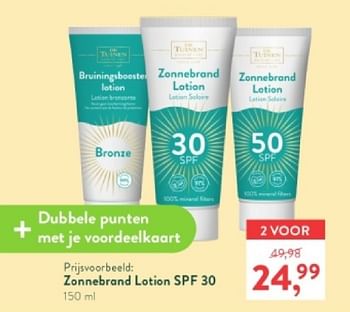 Promoties Zonnebrand lotion spf 30 - De Tuinen - Geldig van 28/04/2024 tot 05/05/2024 bij Holland & Barret