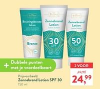 Promoties Zonnebrand lotion spf 30 - De Tuinen - Geldig van 28/04/2024 tot 05/05/2024 bij Holland & Barret