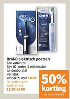 Promoties Oral-b elektrisch poetsen io-series 4 - Oral-B - Geldig van 29/04/2024 tot 05/05/2024 bij Albert Heijn