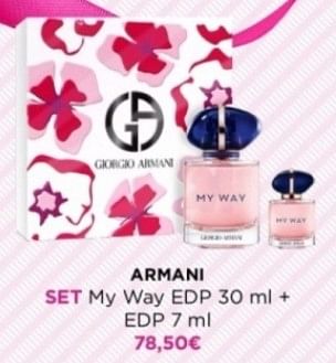 Promoties Armani set my way edp+edp - Armani - Geldig van 29/04/2024 tot 05/05/2024 bij ICI PARIS XL