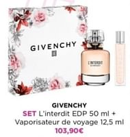 Promotions Venchy set l`interdit edp +vaporisateur de voyage - Givenchy - Valide de 29/04/2024 à 05/05/2024 chez ICI PARIS XL