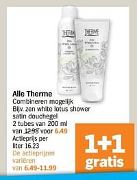 Zen white lotus shower satin douchegel-Therme