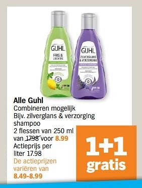 Promoties Zilverglans + verzorging shampoo - Guhl - Geldig van 29/04/2024 tot 05/05/2024 bij Albert Heijn