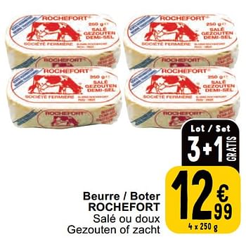 Promoties Beurre - boter rochefort - Rochefort - Geldig van 30/04/2024 tot 06/05/2024 bij Cora